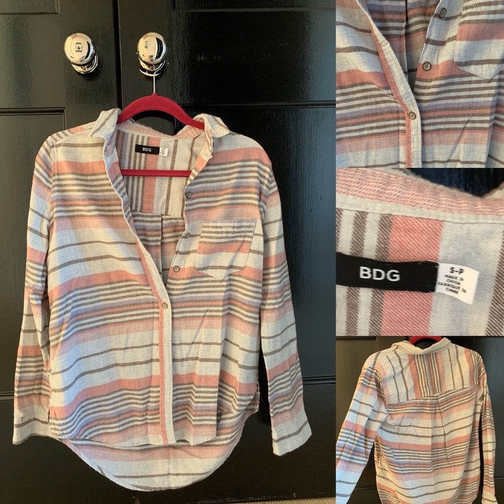 BDG Striped Flannel